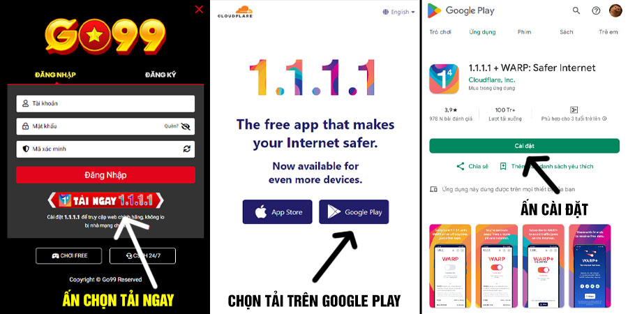 Chi tiết các bước tải app Go99 cho hệ điều hành Android